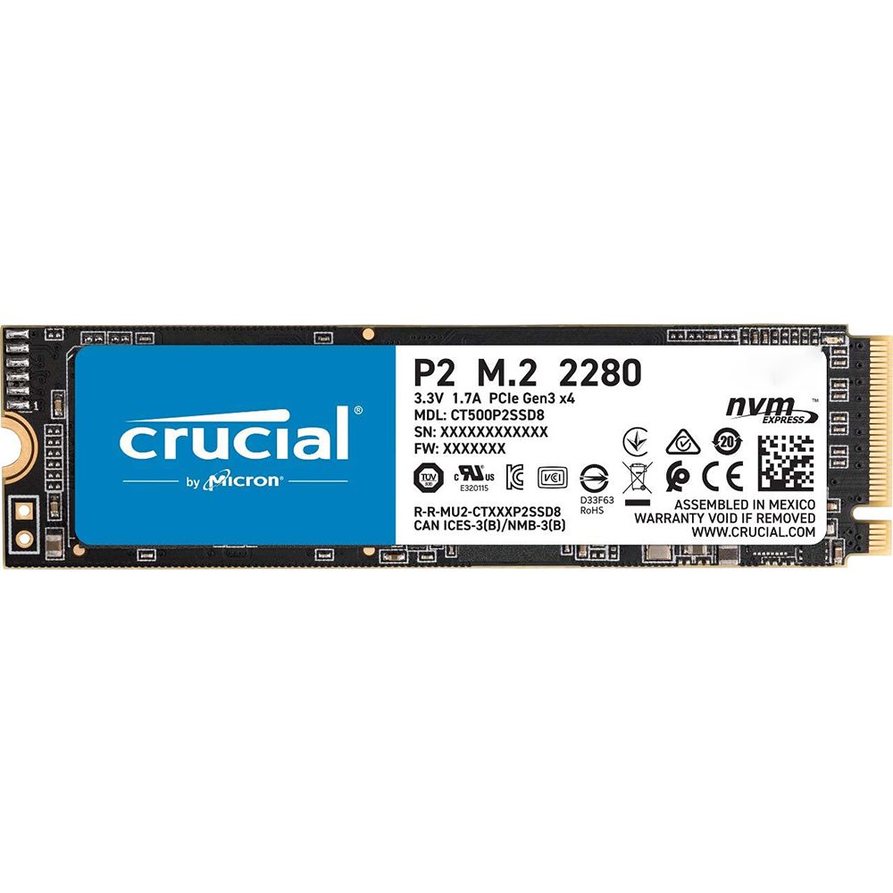 Crucial P2 PCIe M.2 2280 SSD speeds up to 2400MB/s