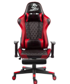 Hunter Gaming Chair Series V2 Red with Leg Rest