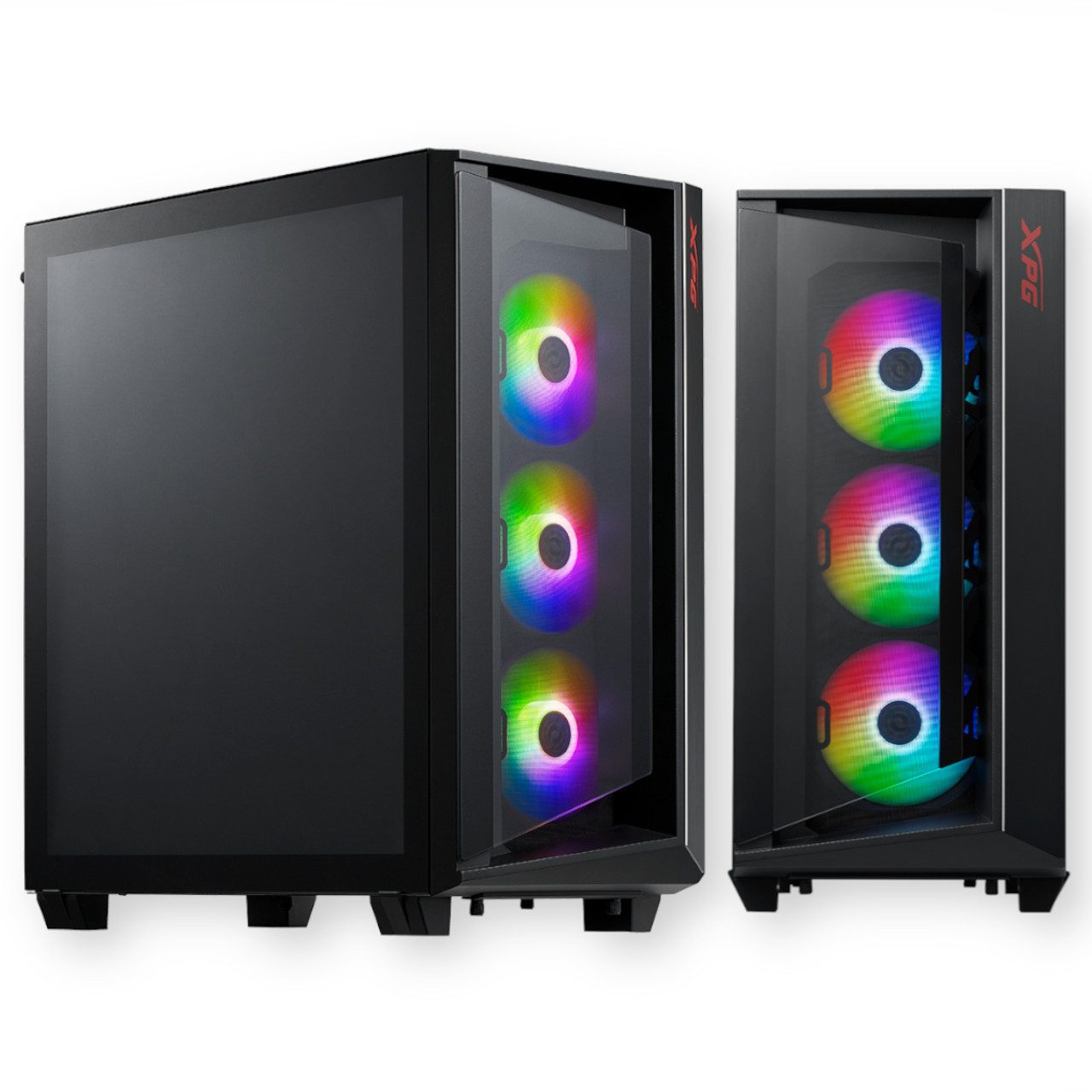XPG Cruiserst Tempered Glass Mid-Tower Case Includes 3 ARGB Fans