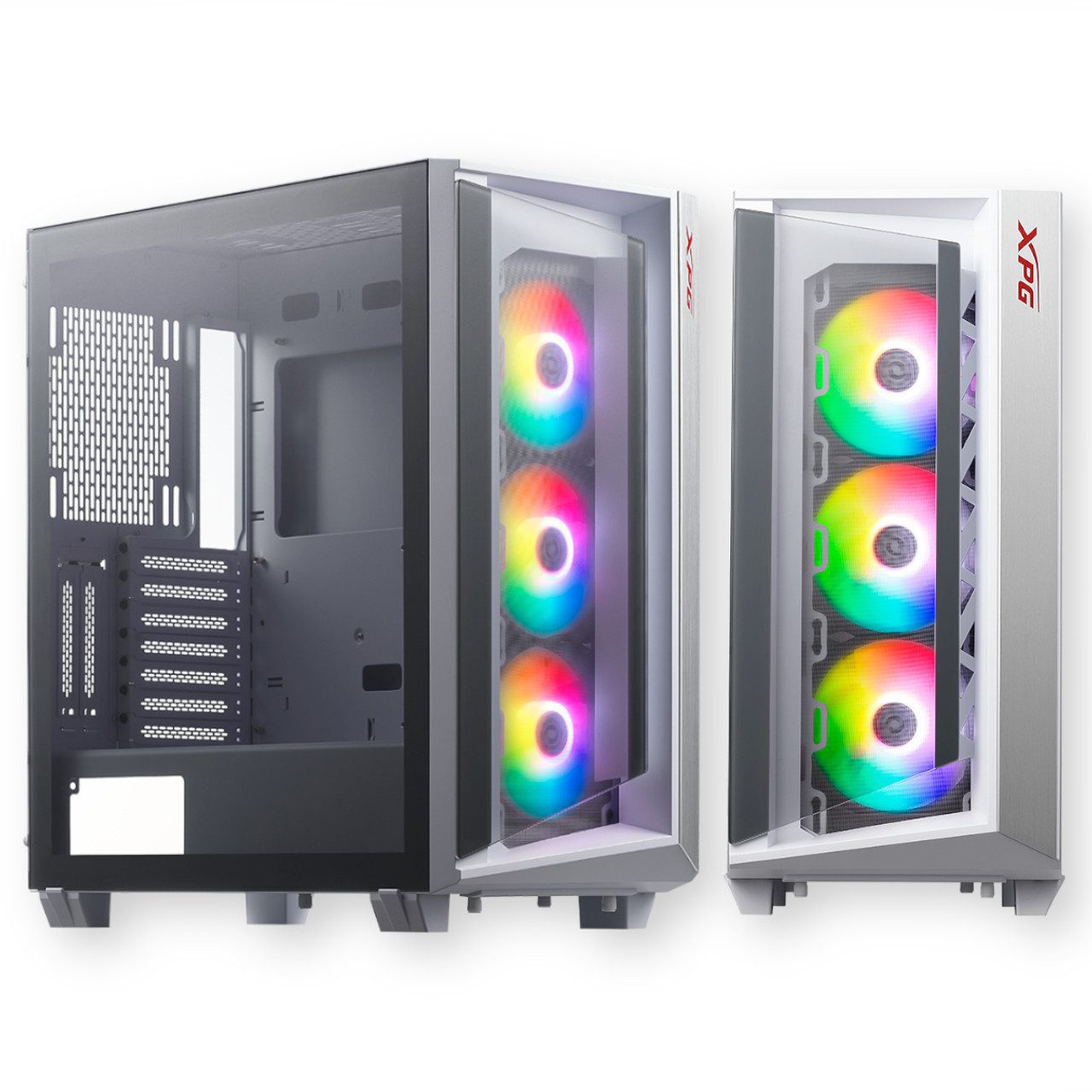 XPG Cruiserst Tempered Glass Mid-Tower Case Includes 3 ARGB Fans