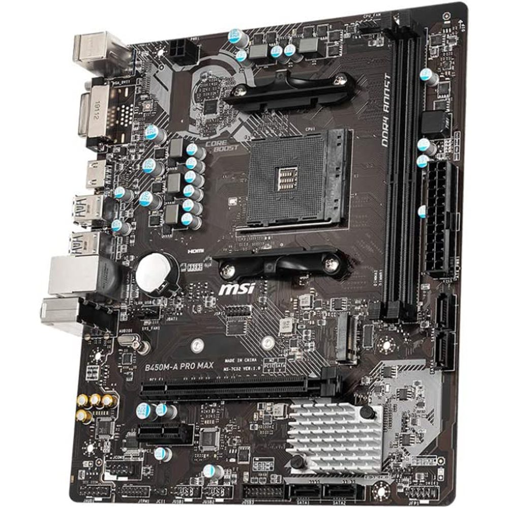 MSI B450M-A PRO MAX AMD AM4 DDR4 m.2 USB 3.2 Gen 2 HDMI M-ATX Motherboard