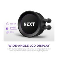 NZXT Kraken Elite 360mm - RL-KN36E-B1 – AIO CPU Liquid Cooler - Customizable LCD Display - 3 x F120P Static Pressure Fan Radiator Fans LGA 1700 / AM5 Compatible
