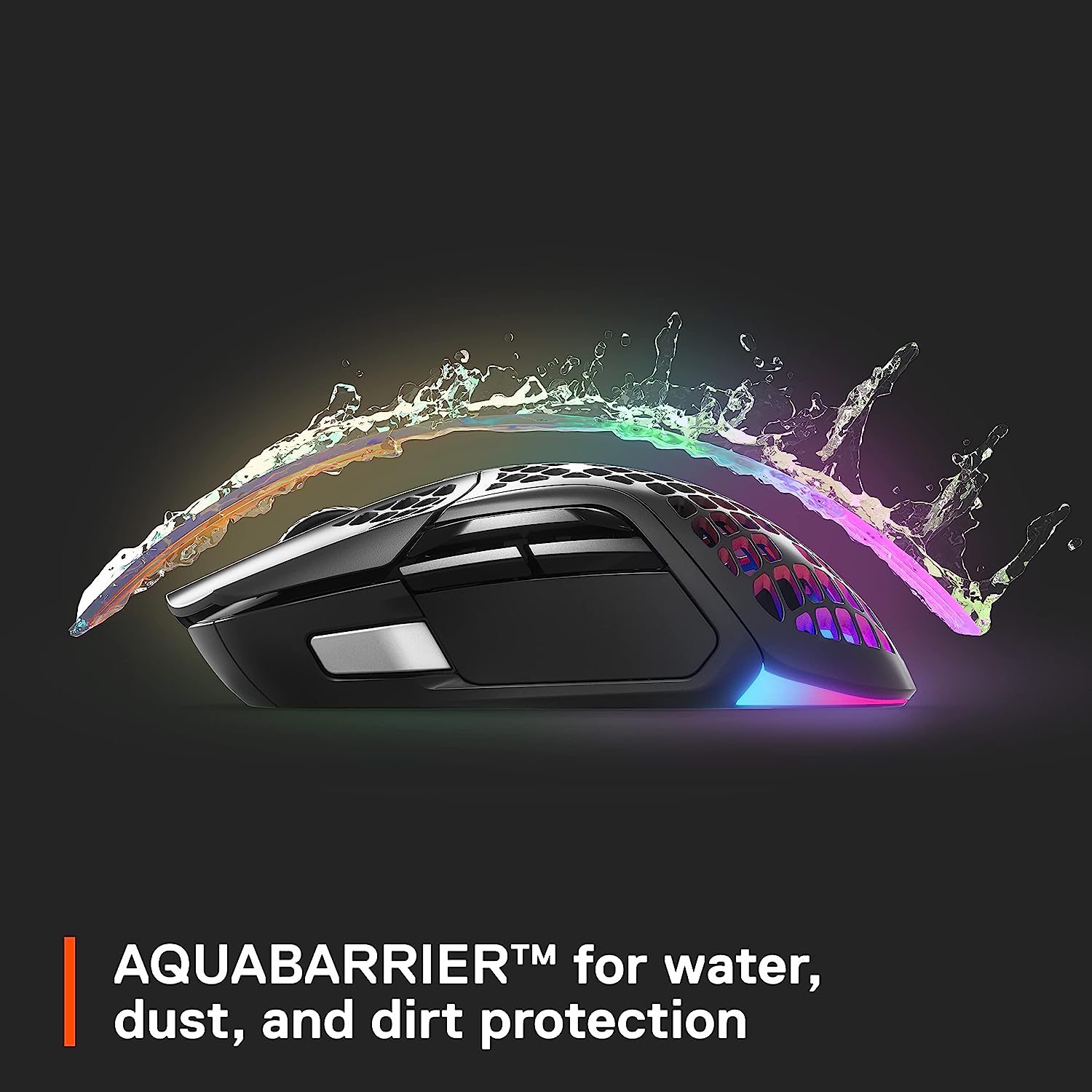 SteelSeries Aerox 5 Wireless - Gaming Mouse - 18000 CPI -- TrueMove Air Optical Sensor - Ultra-lightweight Water Resistant Design – 180+ Hour Battery Life