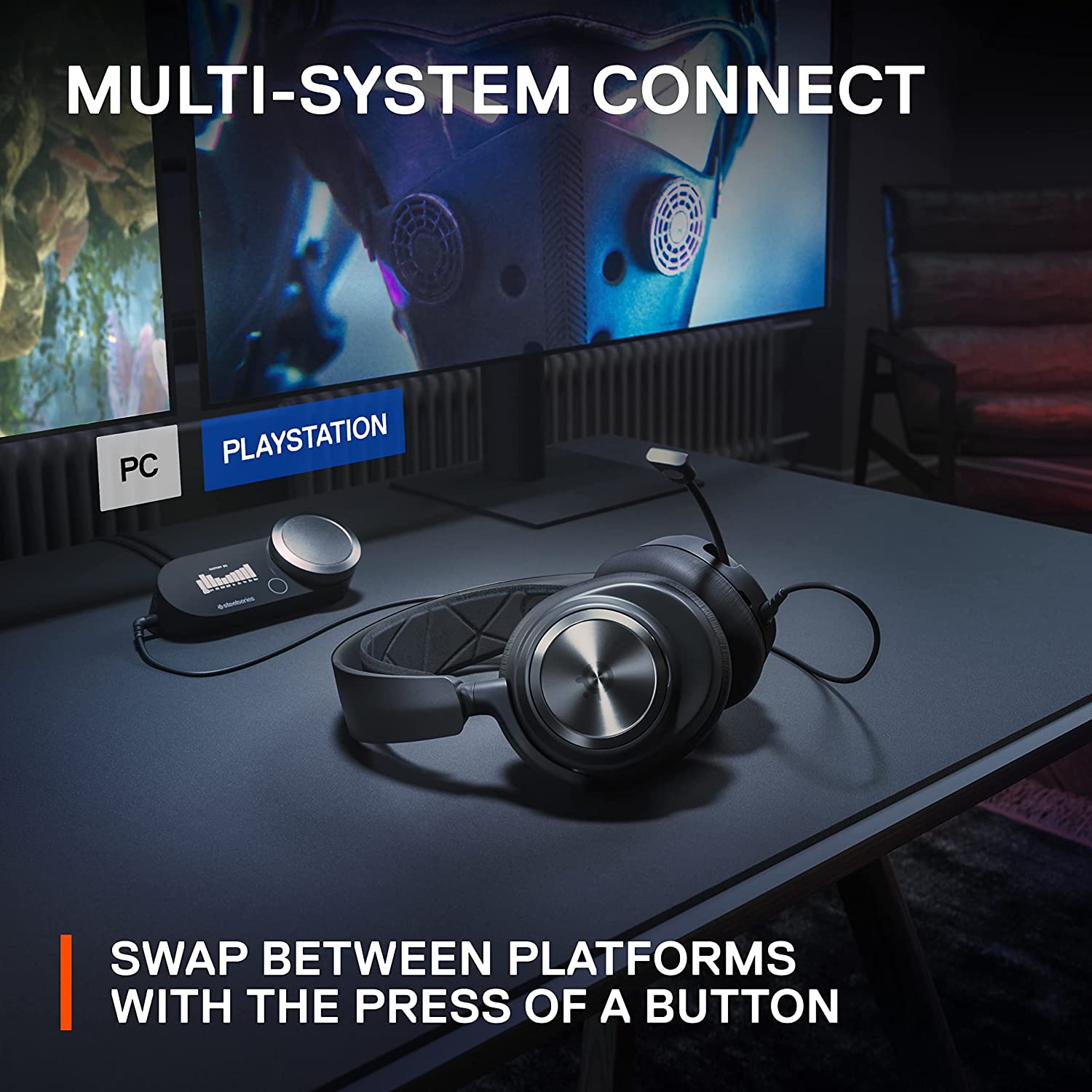 SteelSeries Arctis Nova Pro Multi-System Gaming Headset - Premium Hi-Fi Drivers - Hi-Res Audio- 360° Spatial Audio-GameDAC Gen 2-ESS Sabre Quad-DAC ClearCast Gen 2 Mic - PC, PS5, PS4, Switch
