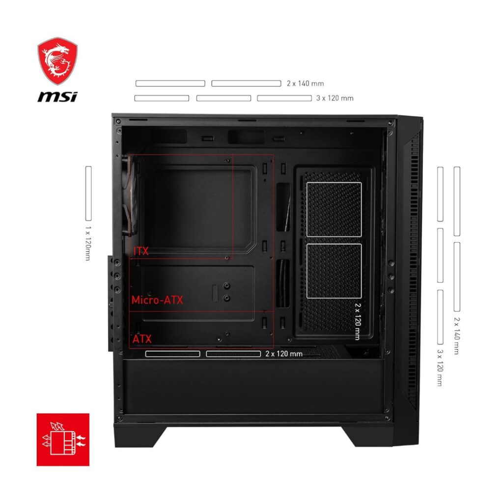 MSI MAG Forge 320R Airflow Mid-Tower Gaming Case - Computia