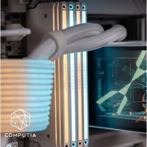 Alternative view of CORSAIR DOMINATOR TITANIUM RGB DDR5 RAM 32GB (2x16GB) 6000MHz - White