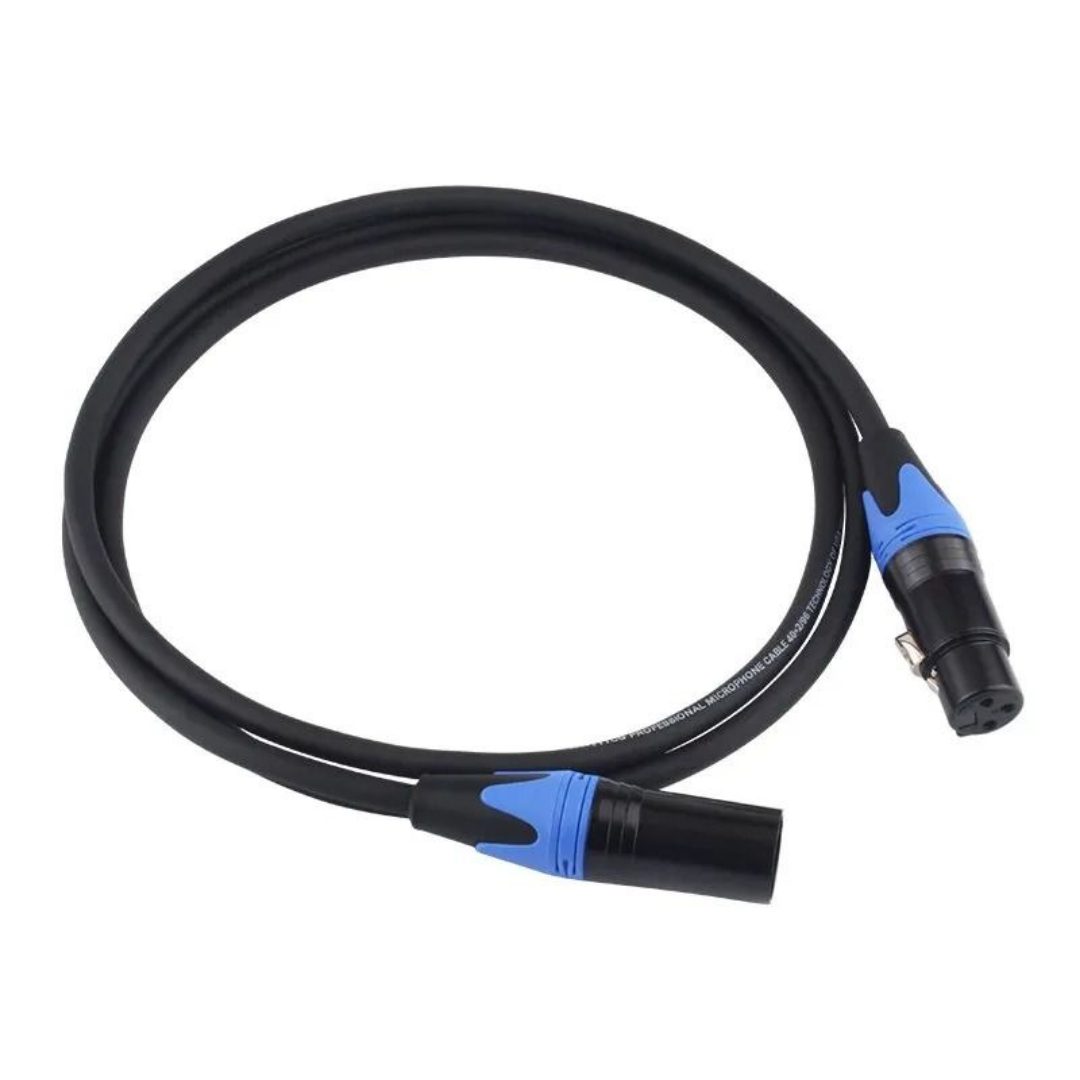 Black XLR 3-Pin Male to Female Audio Cable