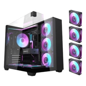 Darkflash TH285 Mid-Tower ATX Case with 4 ARGB FANS<span> - </span>Black