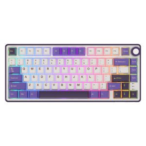 Royal Kludge R75 Hot-Swappable RGB Mechanical Keyboard Wired - Blackberry with QMK/VIA Support