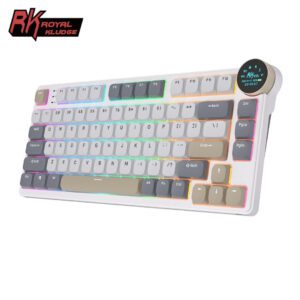 Royal Kludge RK N80 75% Low Profile Wireless Keyboard with Tri-Mode Connectivity and RGB Backlit