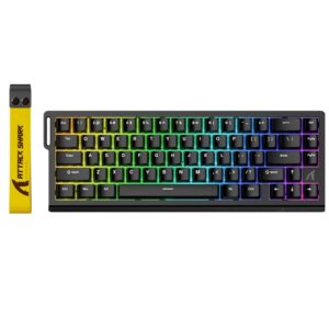 ATTACK SHARK X68 HE Rapid Trigger Keyboard - 66 Keys, 8000Hz, Magnetic Switches, RGB Backlit