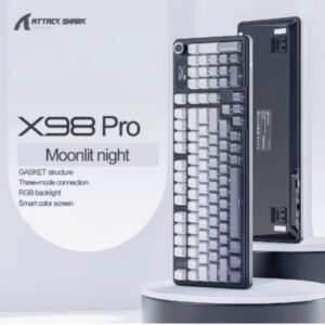 Attack Shark X98 Moonlit Night Tri-Mode Hot Swappable Mechanical Keyboard - RGB, Gasket Mount