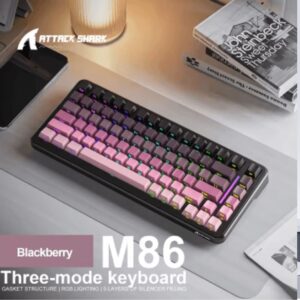 Attack Shark M86 Gasketed Wireless Hot Swap Mechanical Keyboard - RGB, 75% Layout