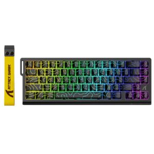 ATTACK SHARK X68 HE Rapid Trigger Keyboard - 66 Keys, 8000Hz, Magnetic Switches, RGB Backlit