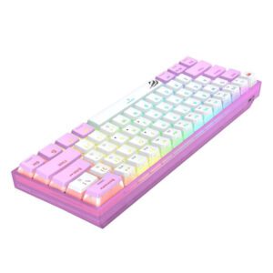 KB877L Membrane Gaming Keyboard - Purple & White with RGB Backlighting