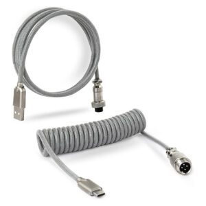 Royal Kludge Coiled Keyboard Cable USB-C Custom Cord for Mechanical Gaming Keyboards