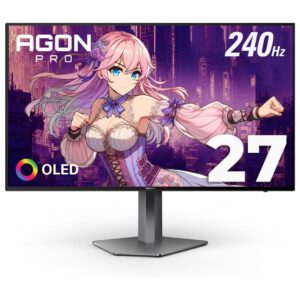 AOC Agon PRO AG276QZD 27" OLED Tournament Gaming Monitor 2560x1440, 240Hz, 0.03ms