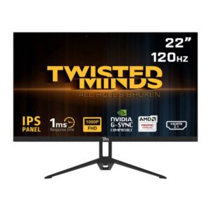 ✅ Twisted Minds ECO Series 22" Full HD 120Hz Gaming Monitor - IPS Display, HDMI 2.1