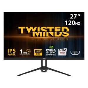 ✅ Twisted Minds 27" Full HD 120Hz Gaming Monitor - IPS Display, HDMI 2.1