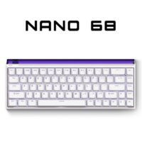 Madlions Nano68 Per Pro Magnetic Mechanical Keyboard in White with RGB lighting and precision magnetic switches