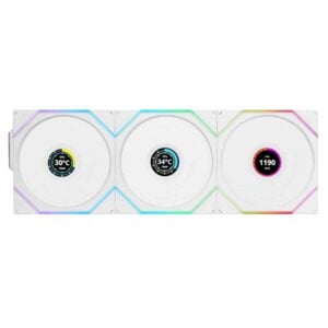 Lian Li UNI FAN TL-LCD Wireless 120 White (3pcs) - Reverse