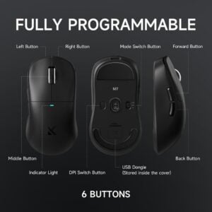 Alternative view of MCHOSE M7 Ultra Tri-mode mouse Black