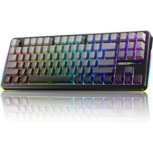 AULA F87 Wireless Engraved Keycaps - Gradient Grey