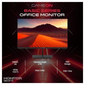 Alternative view of GAMEON Basic Series 22” 22inchVA Monitor – FHD 1920x1080, 75Hz