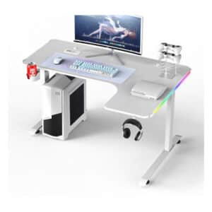ACE L Shape Edition Gaming Desk 1.4 meter Table White - Right Side