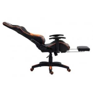 Alternative view of GAMEON Gaming Chair with Foot Rest - Orange/Black