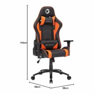 Alternative view of GAMEON Gaming Chair - Black/Orange, 3D, Backrest, Head Pillow, Lumbar