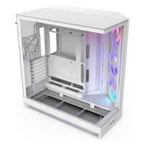 NZXT H9 Flow RGB (2025) Dual-Chamber MidTower Case w/ 3 RGB fans 1 non RGB Fan<span> - </span>White