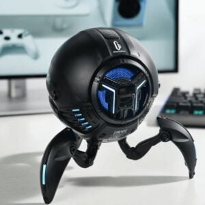 Gravastar Mars Pro Bluetooth speaker with 40W output, RGB lighting, sci-fi design, and dual drivers for immersive sound