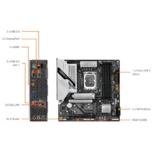 Alternative view of GIGABYTE Z890M Gaming X Ultra Core mATX DDR5 Motherboard