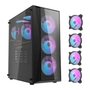 Darkflash DK352 PLUS Luxury ATX Gaming PC Case<span> - </span>Black