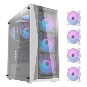 Darkflash DK352 PLUS Luxury ATX Gaming PC Case<span> - </span>White