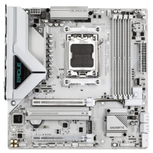 Alternative view of GIGABYTE B850M Eagle WIFI6E AMD AM5 mATX DDR5 Motherboard White