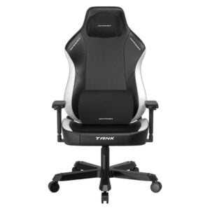 DXRacer Tank Series 4D Gaming Chair Black/White – Magnetic Headrest & Lumbar, Big & Tall Comfort