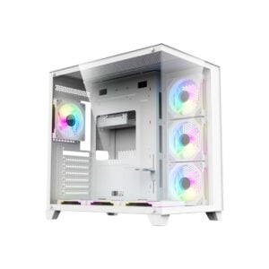 ACE Mid-Tower AeroStorm Case with 7 ARGB Fans<span> - </span>White