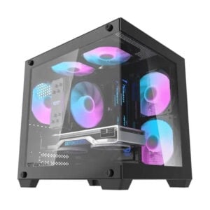 Darkflash Durin D275M Mid-Tower Black Case 3 ARGB Fans Included<span> - </span>Black