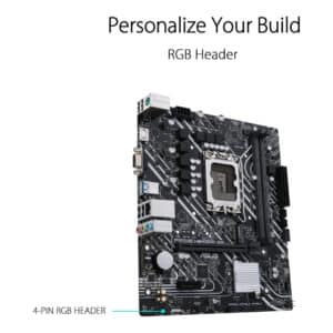 Alternative view of ASUS H610M-K 12th/13th Gen micro ATX Motherboard DDR4