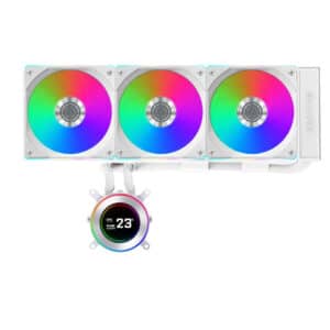 Lian Li Hydroshift II LCD-C 360 Liquid CPU Cooler – CL Edition Fans<span> - </span>White