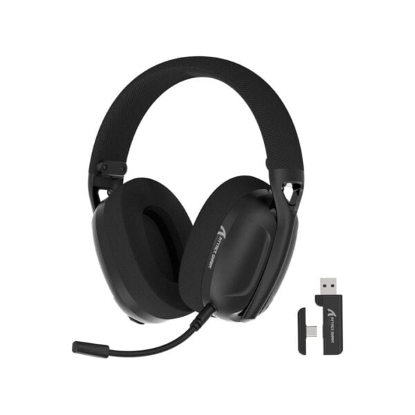 Attack Shark L80 Pro Wireless Gaming Headset, 5.1 Channel Hi-Fi - Black