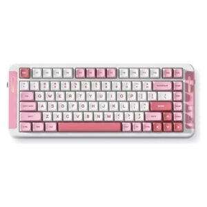 MCHOSE X75 Mechanical Keyboard Hyacinth Switch Wireless - White peach pink Hyacinth axis