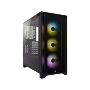 Corsair iCUE 4000X RGB Mid-Tower ATX PC Case - Black