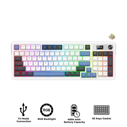 REDRAGON GALATIN PRO K719 RGB TRI-MODE GASKET MOUNTED MECHANICAL KEYBOARD K719WGB-RGB-PRO