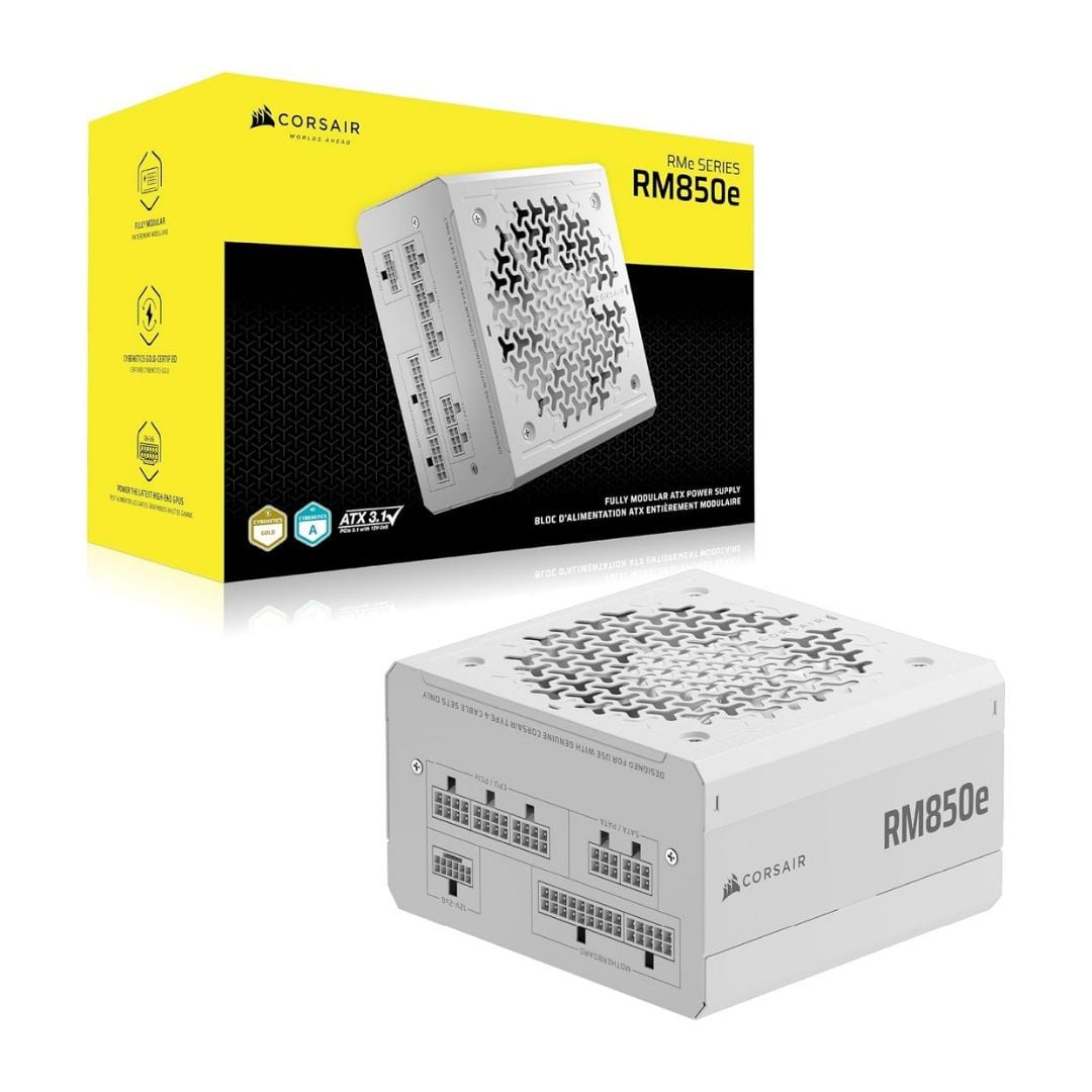 Corsair RM850e 850W 80 Plus Gold ATX 3.1 PCIe 5.1 Fully Modular Power Supply – W