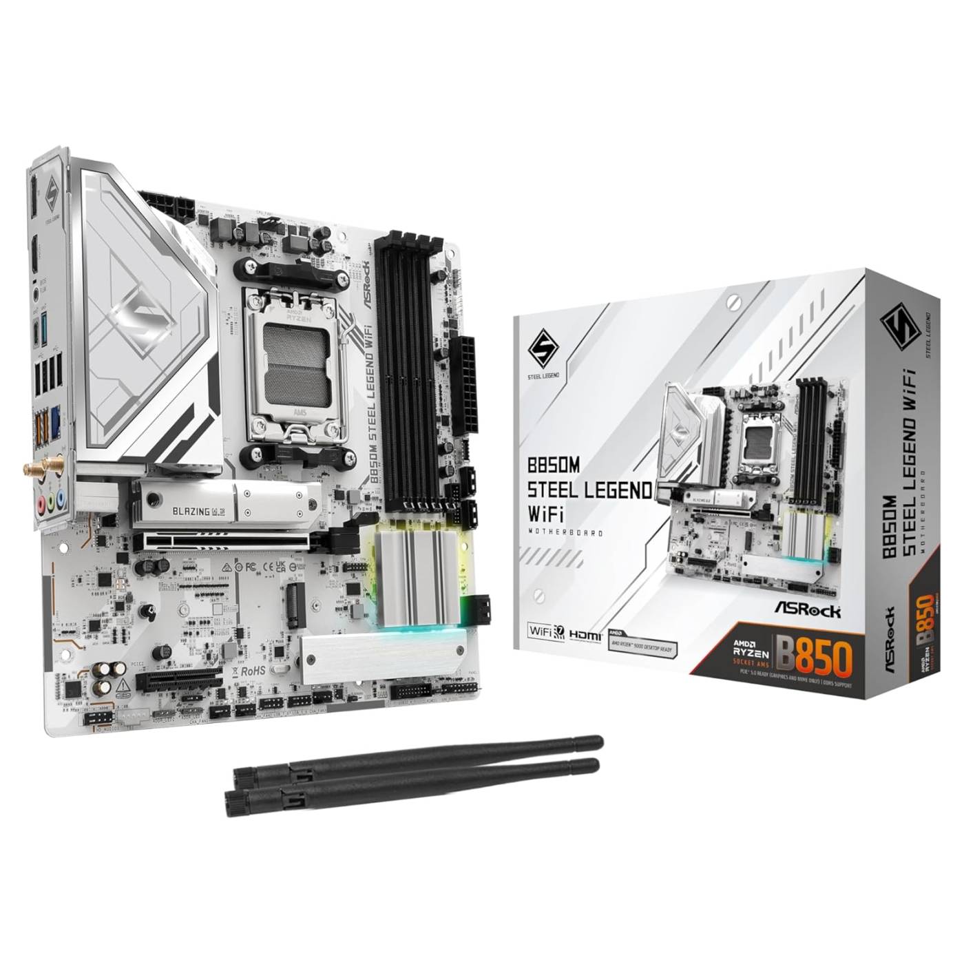 ASRock B850M Steel Legend WiFi AM5 Micro-ATX Motherboard